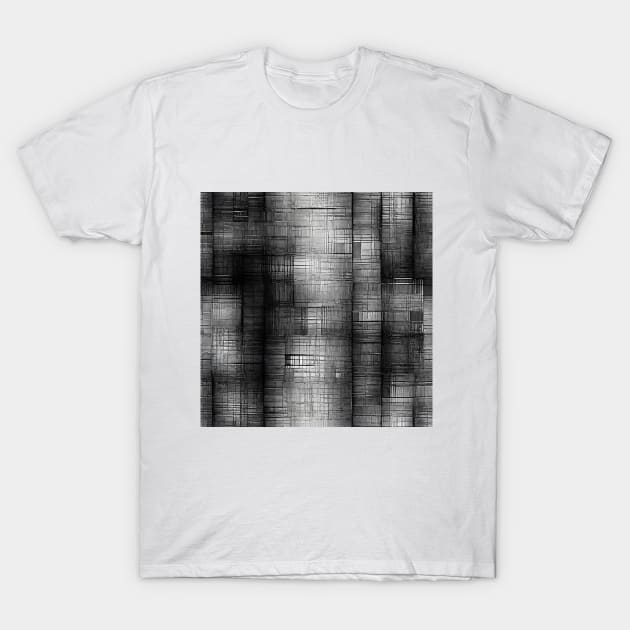 Abstract Black grunge pattern T-Shirt by Anik Arts